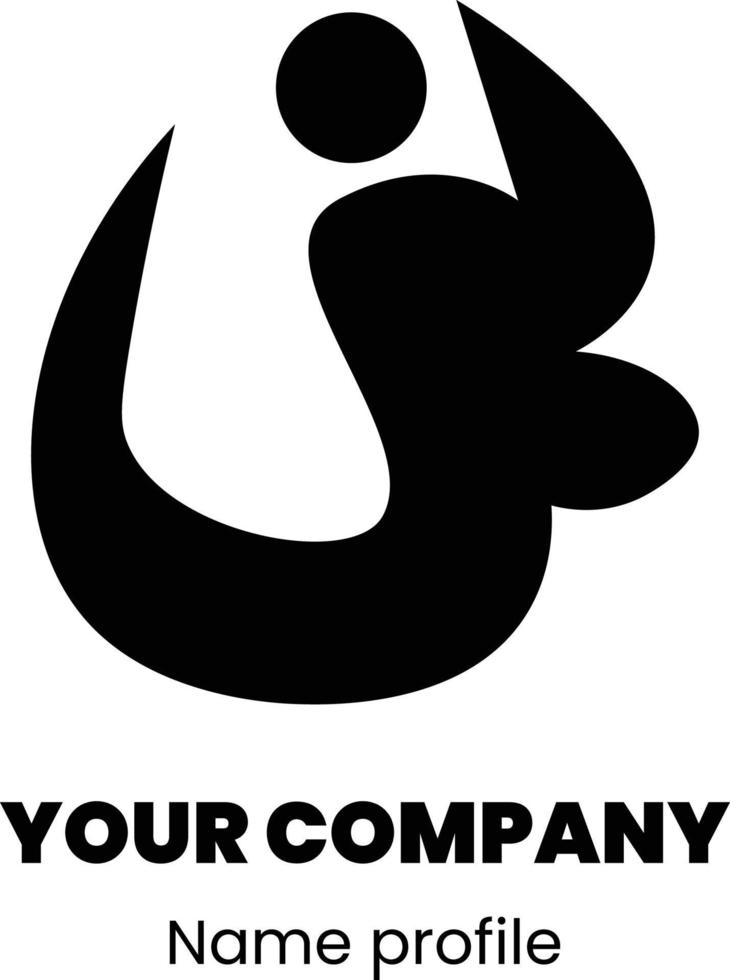 simple abstract black logo vector