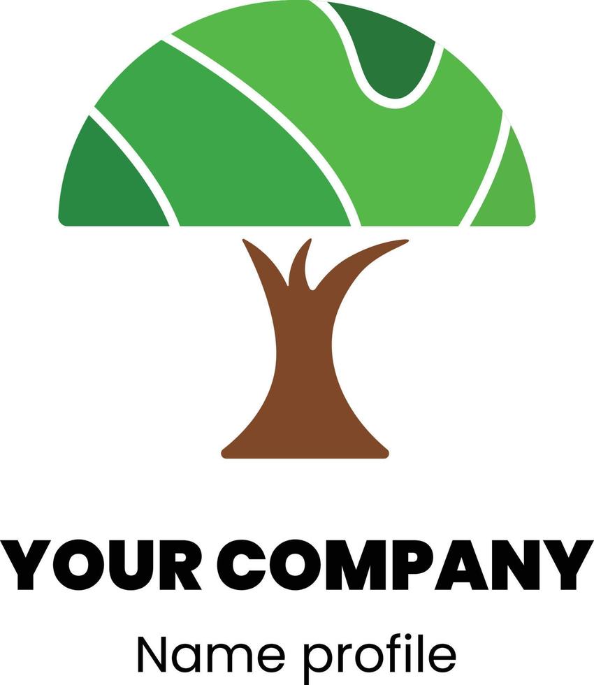 simple colored tree logo vector