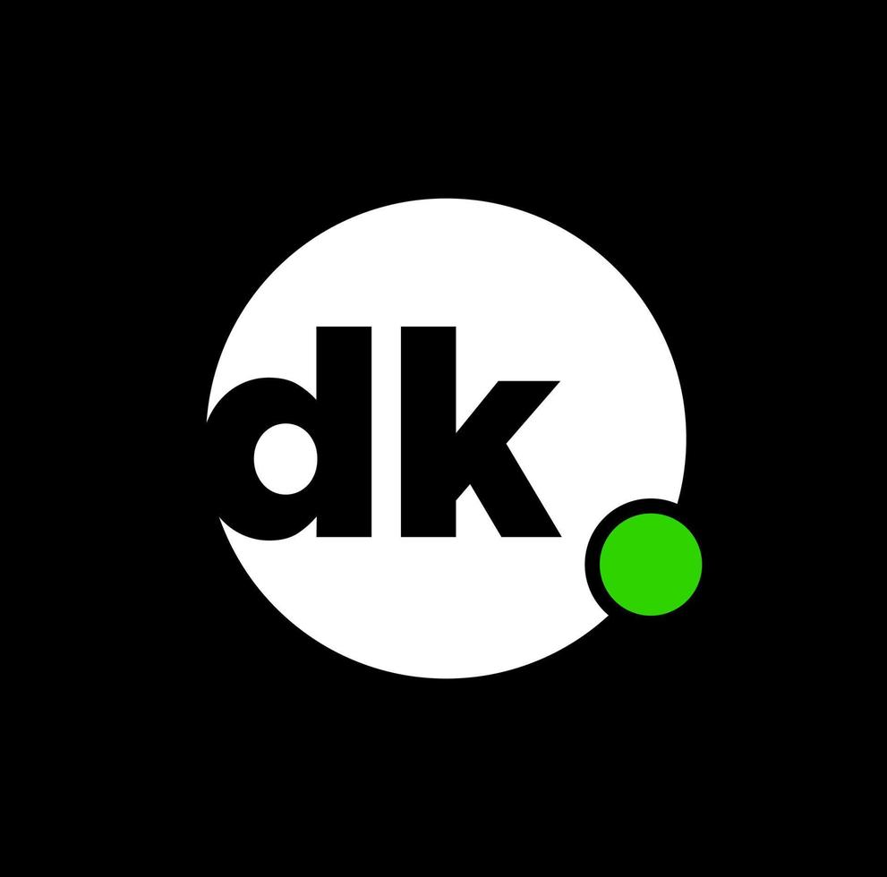 DK initial letters of brand name monogram. DK brand icon. vector