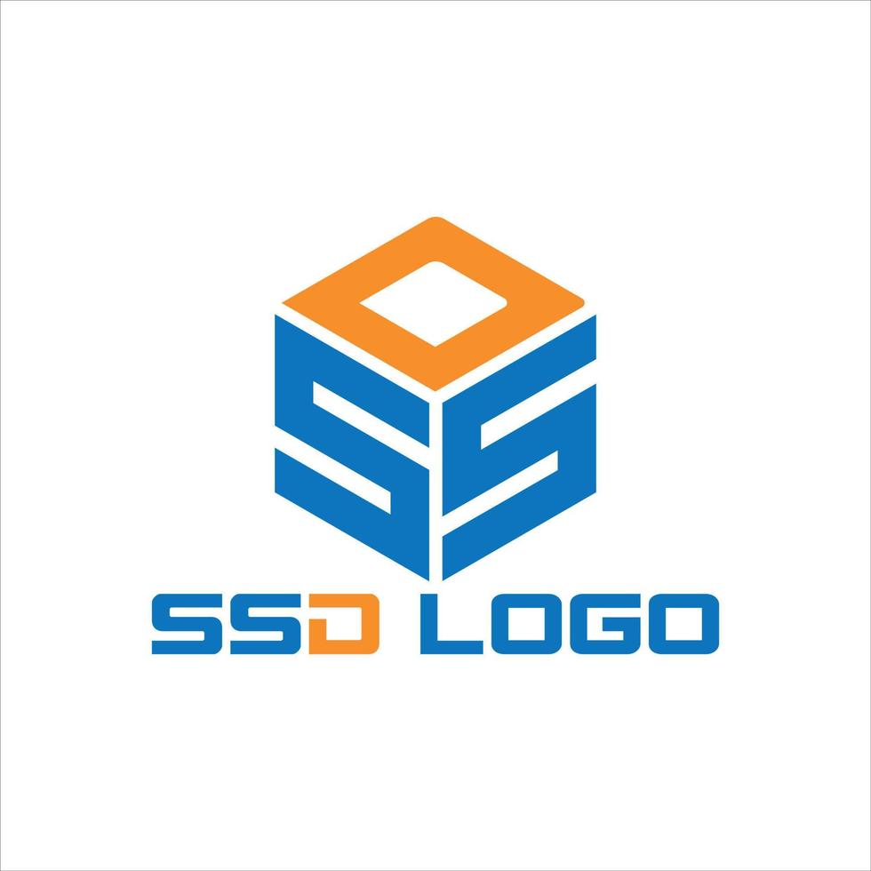 SSD letter vector logo