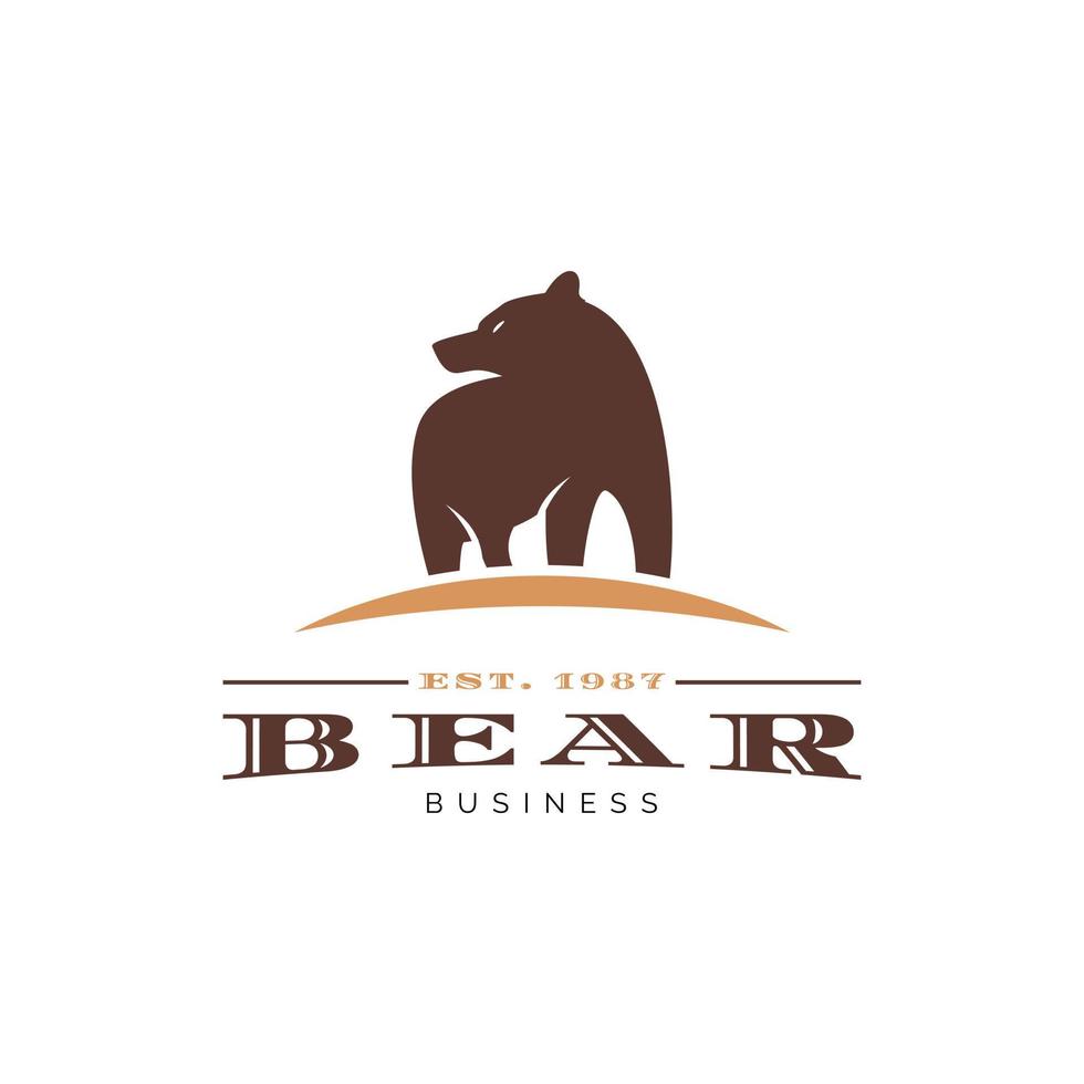 Bear Icon Logo Design Template vector