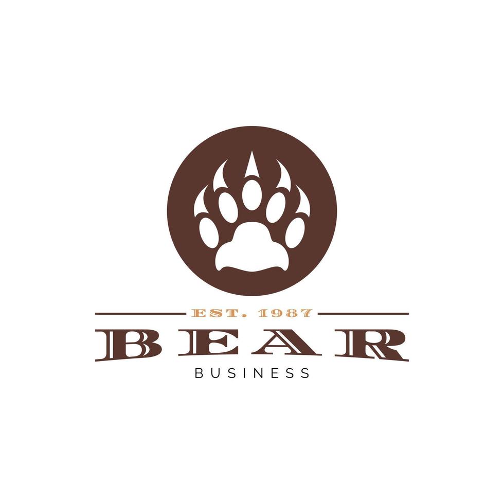 Bear Claw Icon Logo Design Template vector
