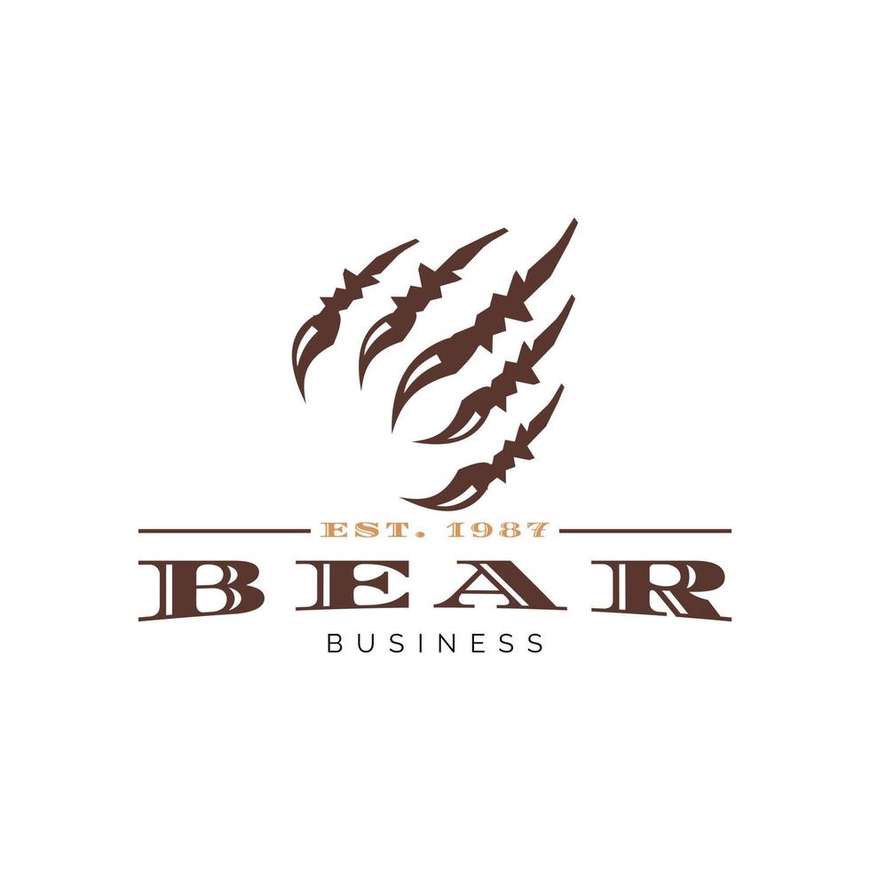 Bear Claw Icon Logo Design Template vector