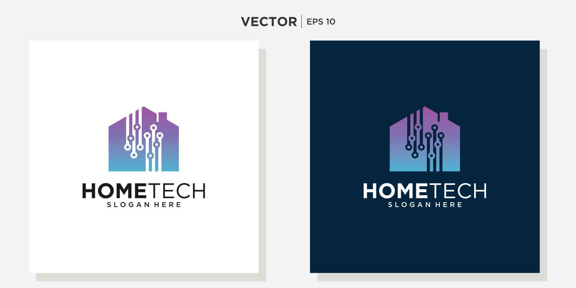 home tech logo. The logo is used for home technology, smart home companies vector