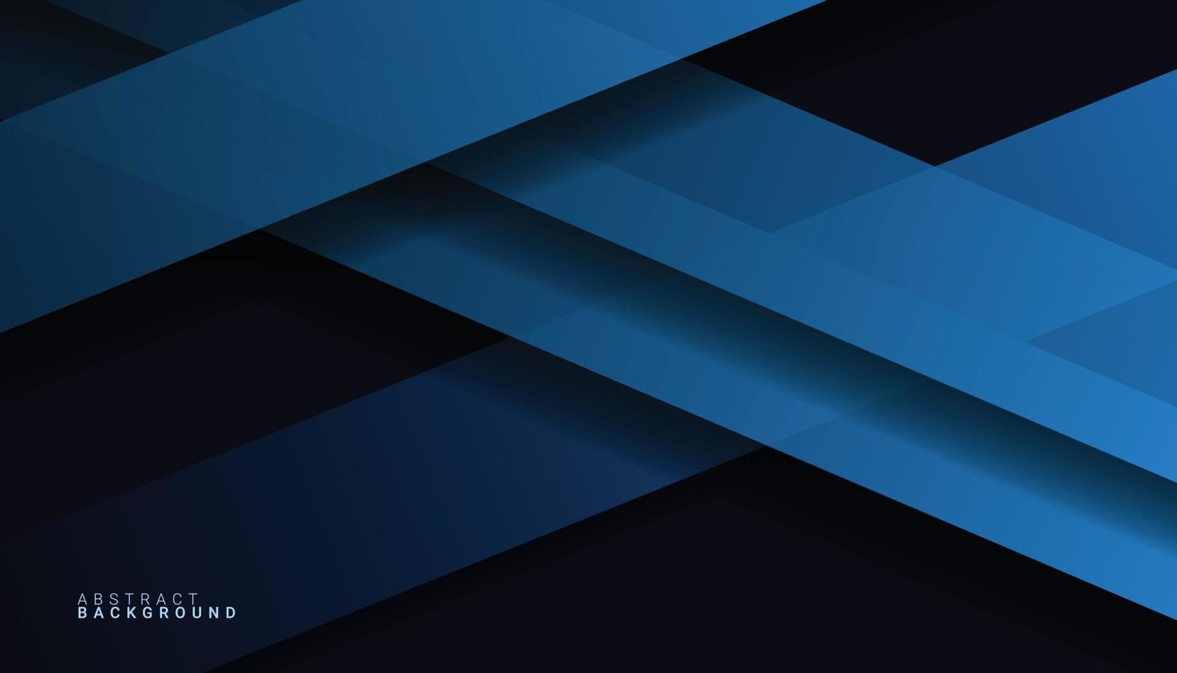 Abstract Gradient Blue Diagonal Overlay Layers with Shadow on Dark Background. Modern Minimalist Luxury Geometric Shape vector