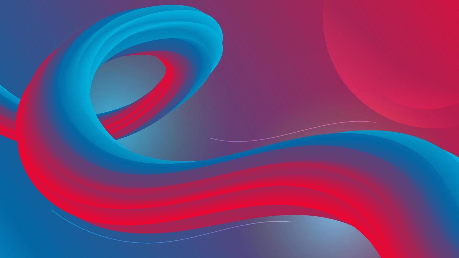 resumen 3d rojo y azul espiral mezcla con múltiple colores antecedentes vector