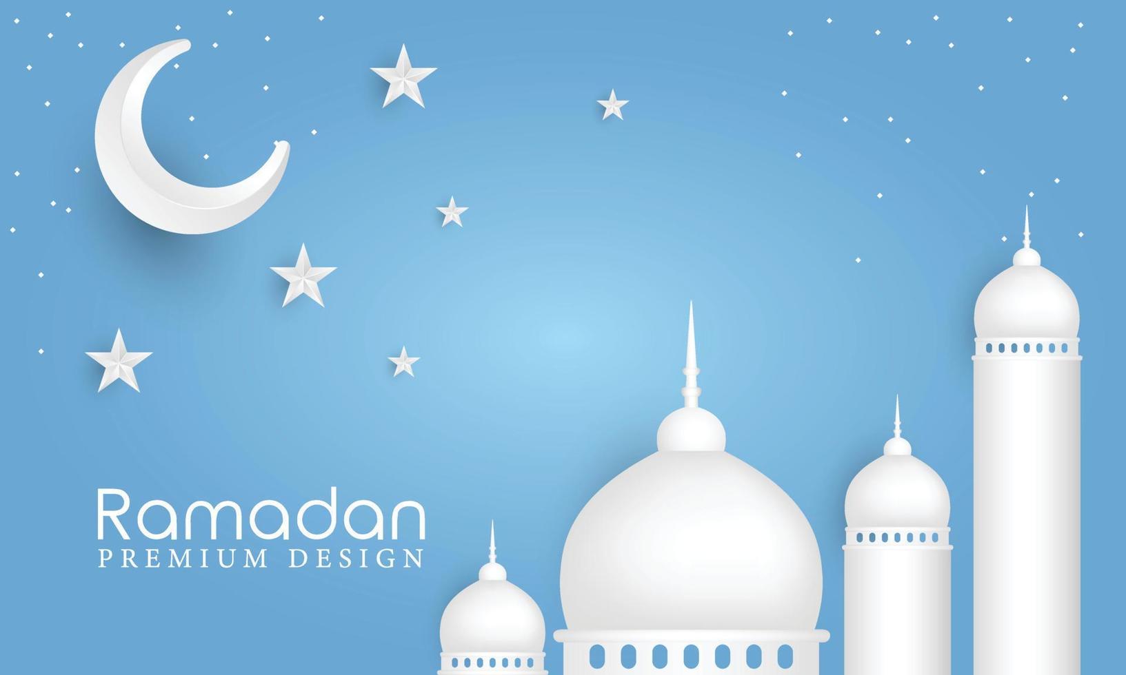 Ramadan Kareem Background Design. Greeting Card, Banner, Poster. Vector Illustration.