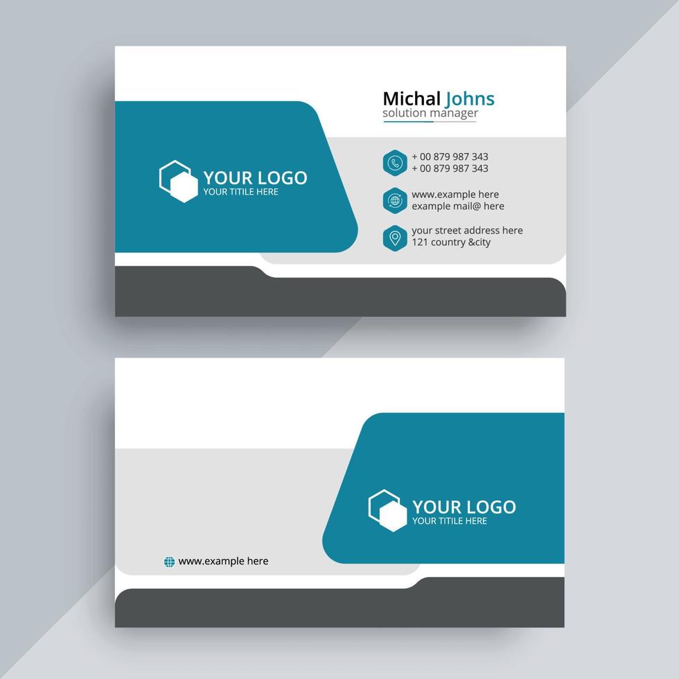 Free Colorful Modern Business Card Design Template vector