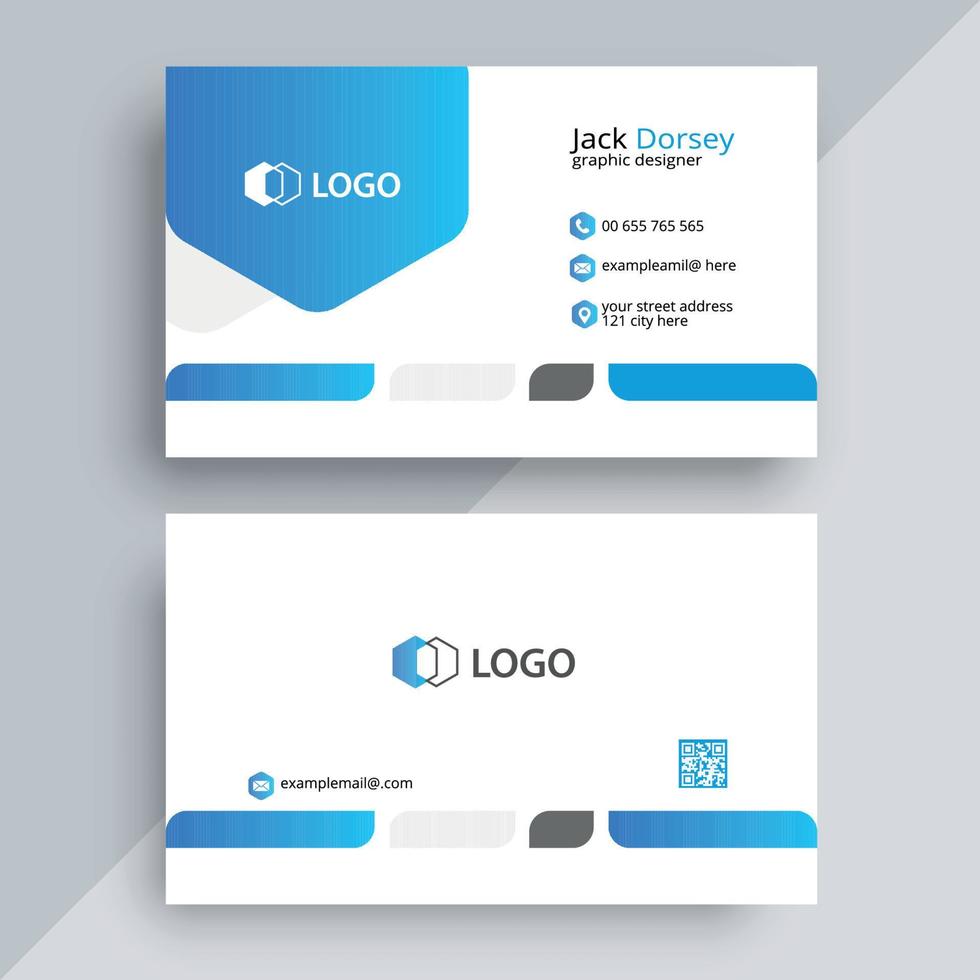 Elegant Modern Business Card Free Vector Design Template