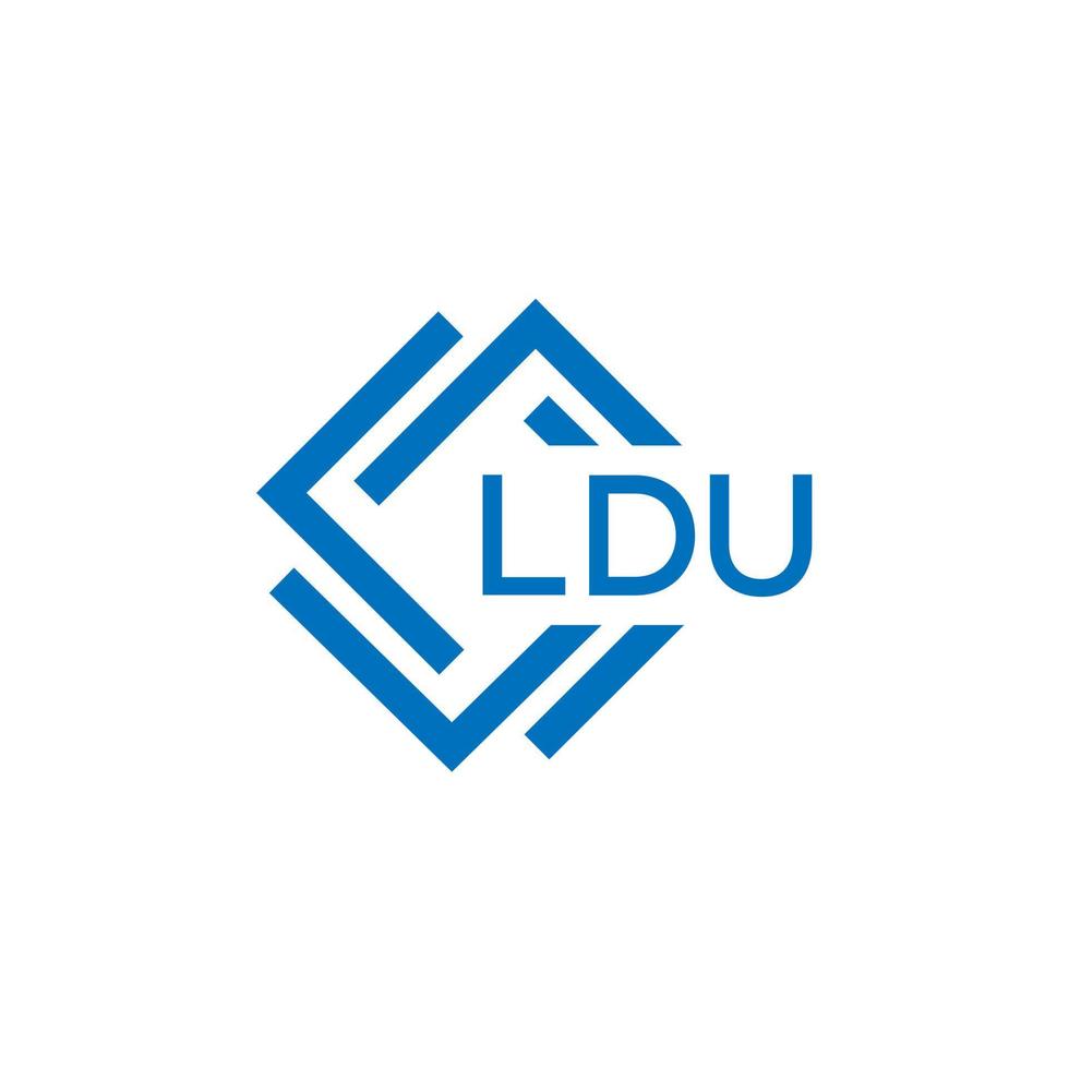 ldu letra logo diseño en blanco antecedentes. ldu creativo circulo letra logo concepto. ldu letra diseño. vector