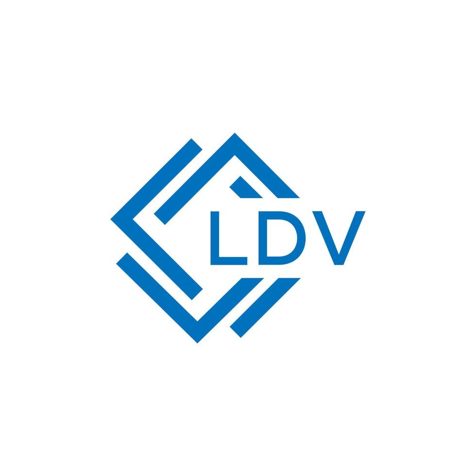 LDV letter logo design on white background. LDV creative circle letter logo concept. LDV letter design. vector