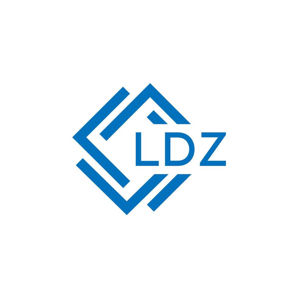 LDZ letter logo design on white background. LDZ creative circle letter logo concept. LDZ letter design. vector