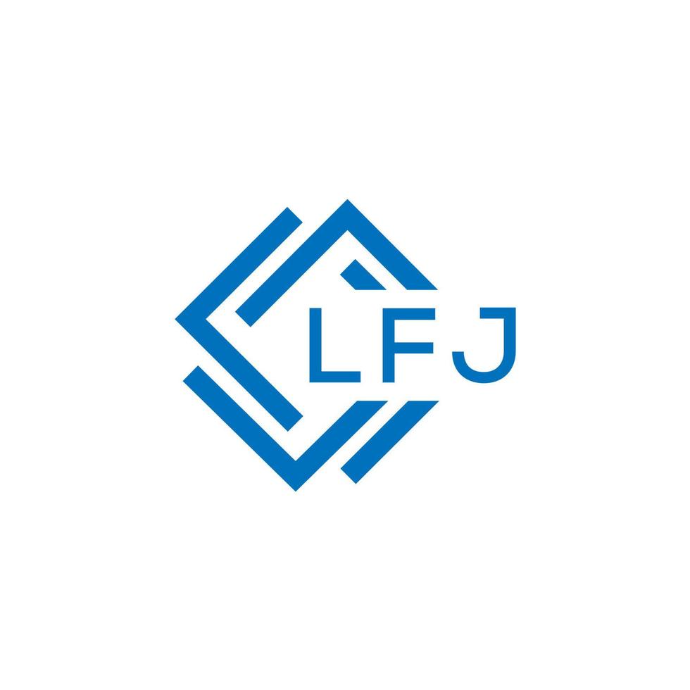 lfj letra logo diseño en blanco antecedentes. lfj creativo circulo letra logo concepto. lfj letra diseño. vector