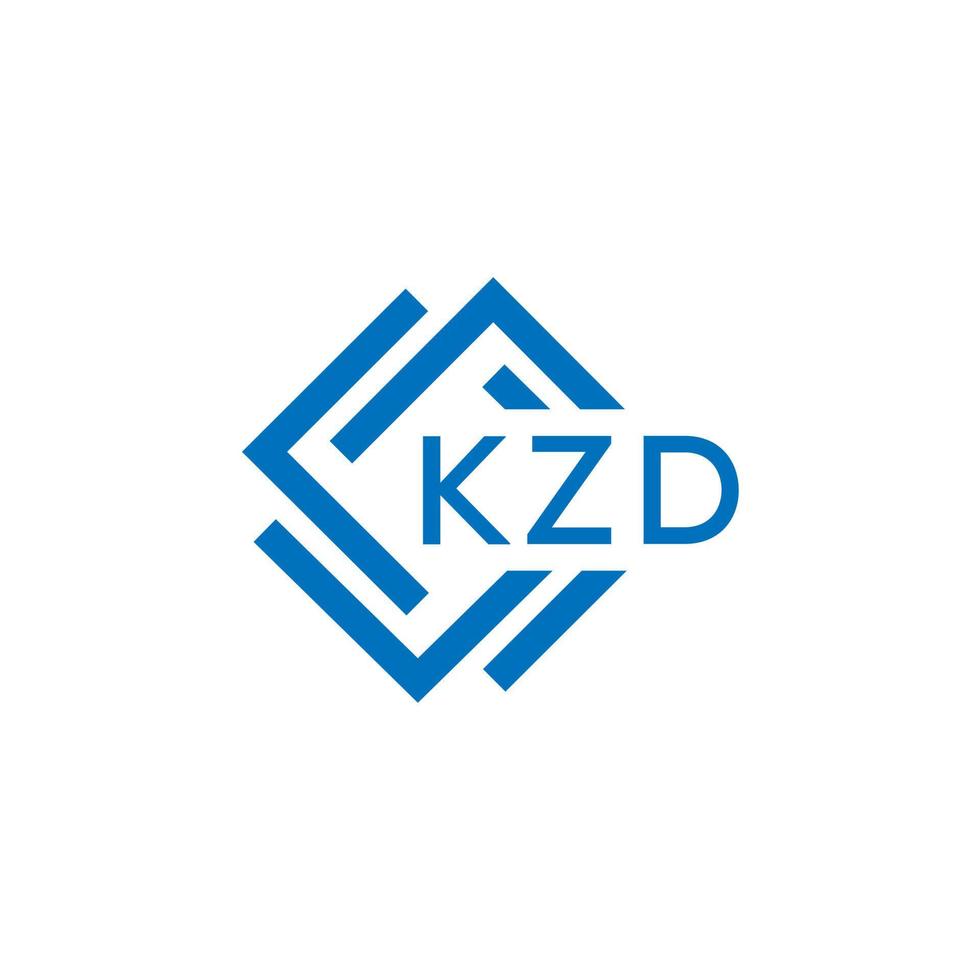 kzd letra logo diseño en blanco antecedentes. kzd creativo circulo letra logo concepto. kzd letra diseño. vector