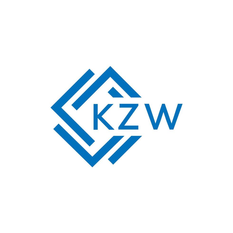 kzw letra logo diseño en blanco antecedentes. kzw creativo circulo letra logo concepto. kzw letra diseño. vector