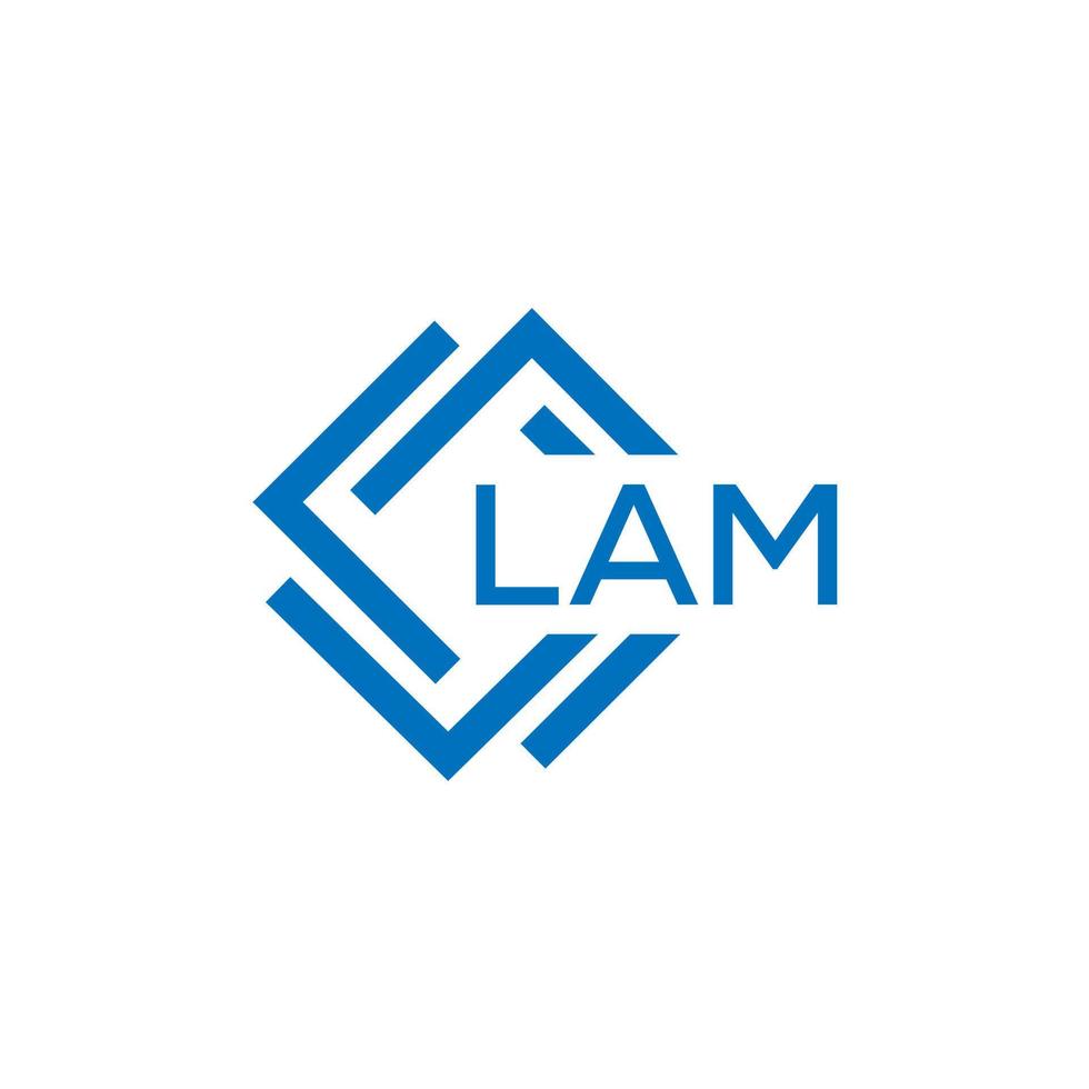 LAM letter logo design on white background. LAM creative circle letter logo concept. LAM letter design. vector