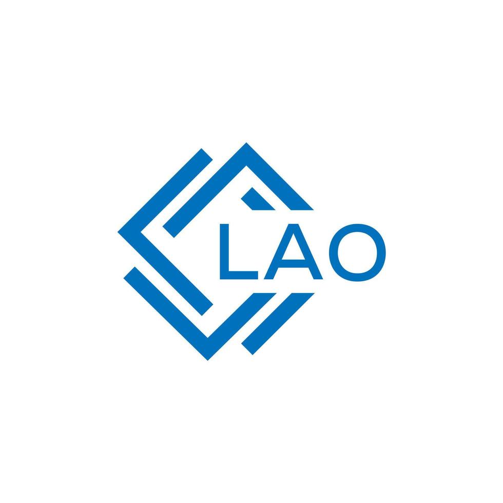 lao letra logo diseño en blanco antecedentes. lao creativo circulo letra logo concepto. lao letra diseño. vector