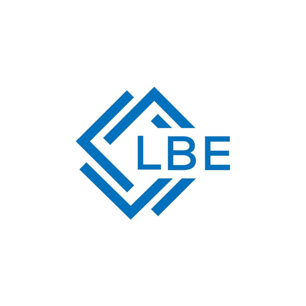 lbe letra logo diseño en blanco antecedentes. lbe creativo circulo letra logo concepto. lbe letra diseño. vector