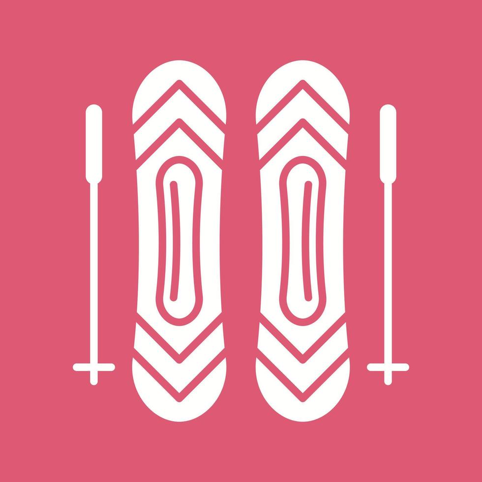 Ski Sticks Vector Icon
