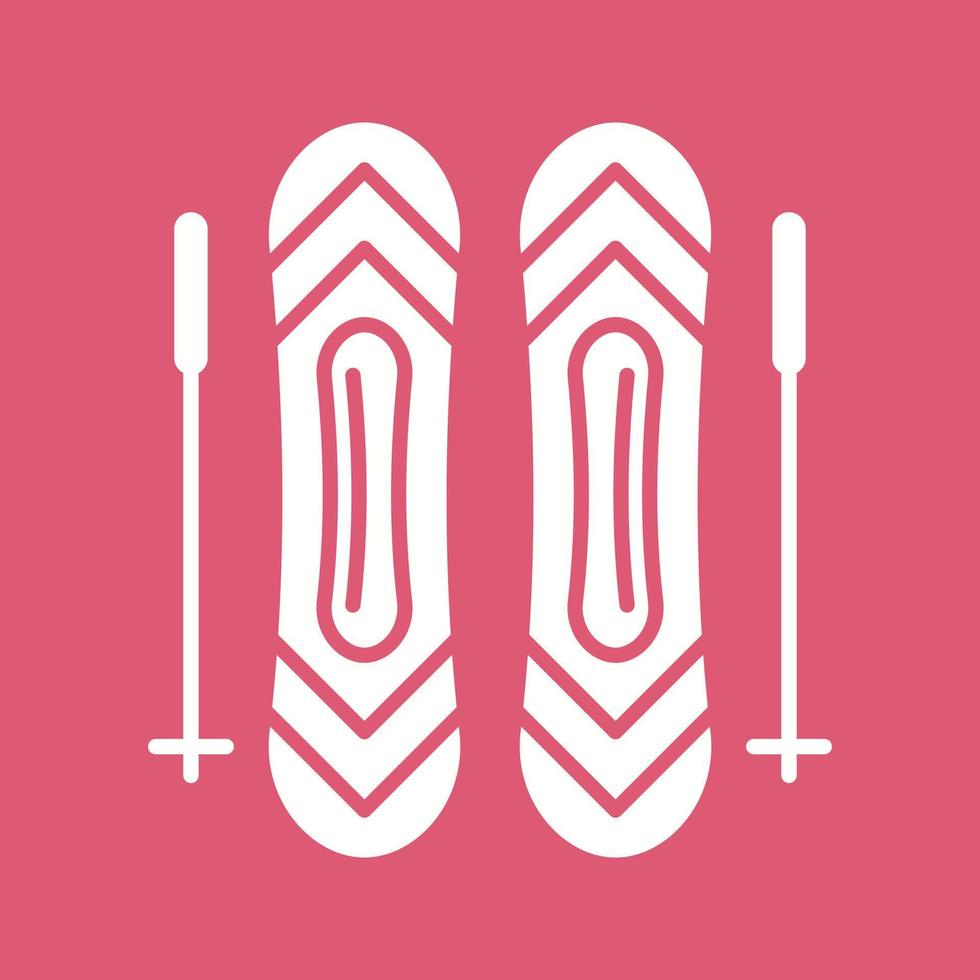 Ski Sticks Vector Icon