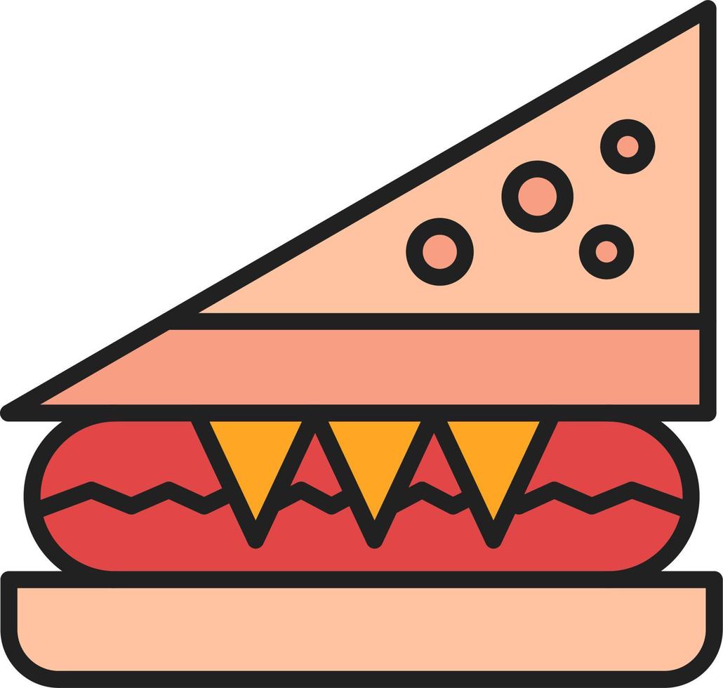 icono de vector de sándwich