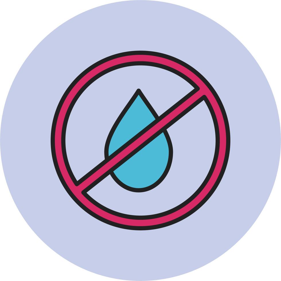 No Water Vector Icon