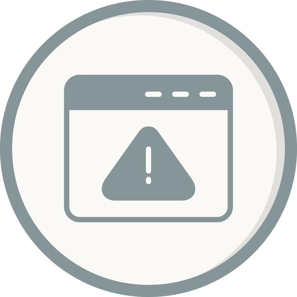 Warning Browser Vector Icon