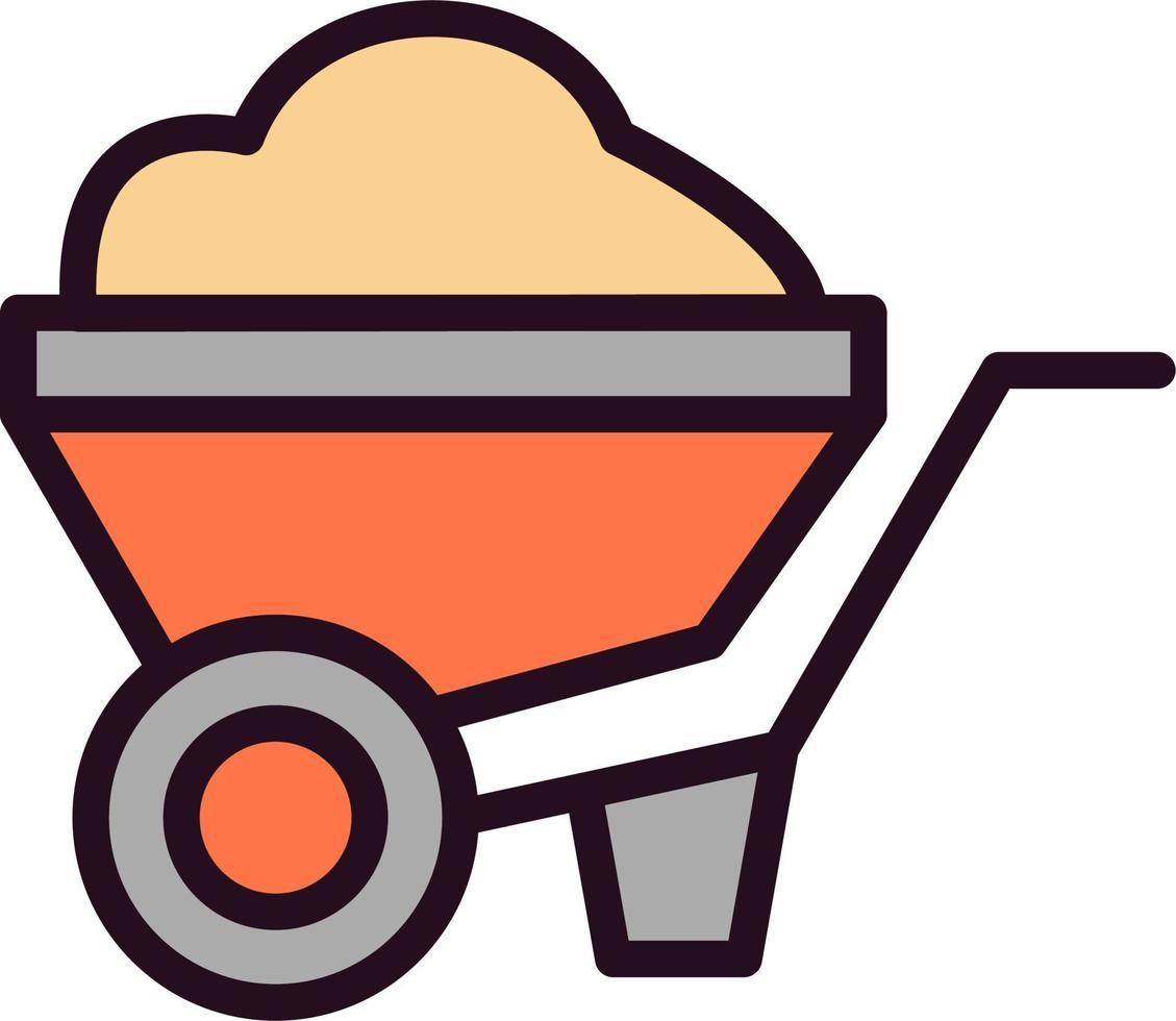 Wheelbarrow Vector Icon