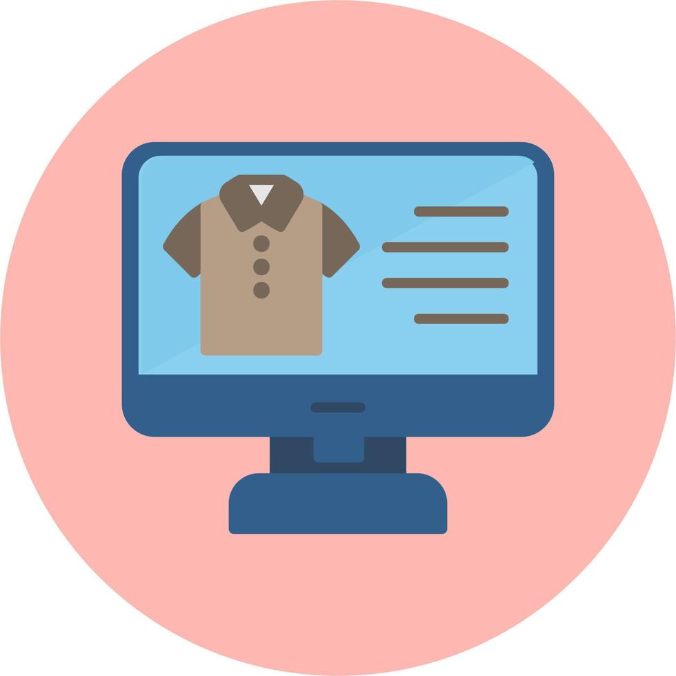 Cloth Online Shopping Vector Icon