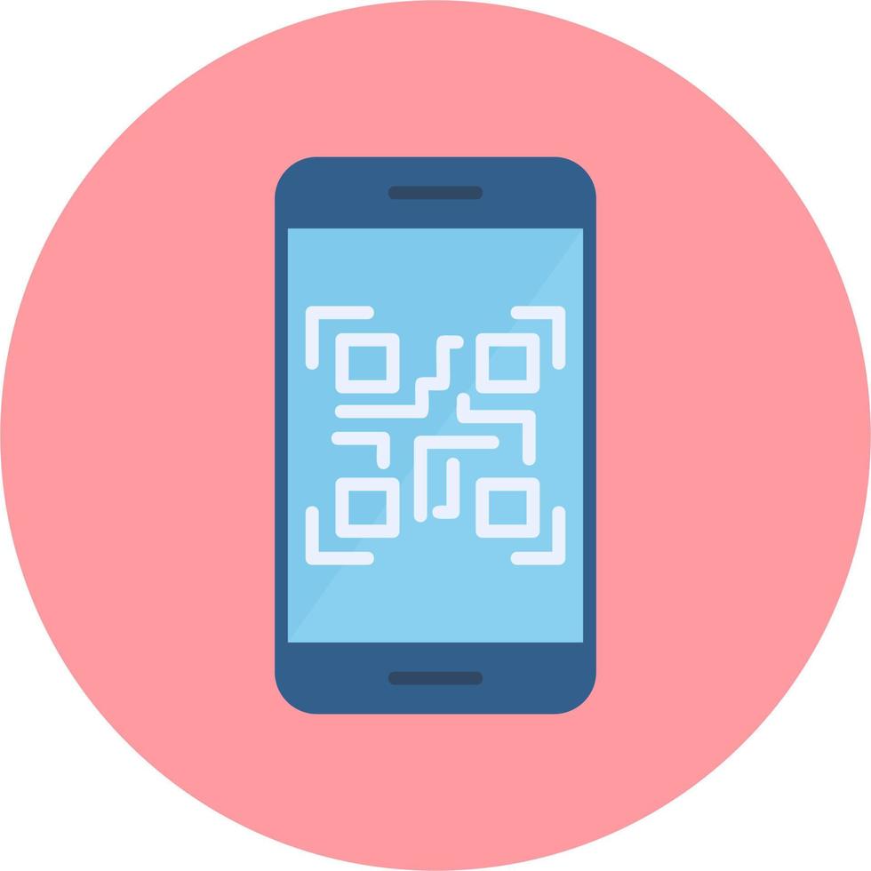 teléfono inteligente qr código vector icono