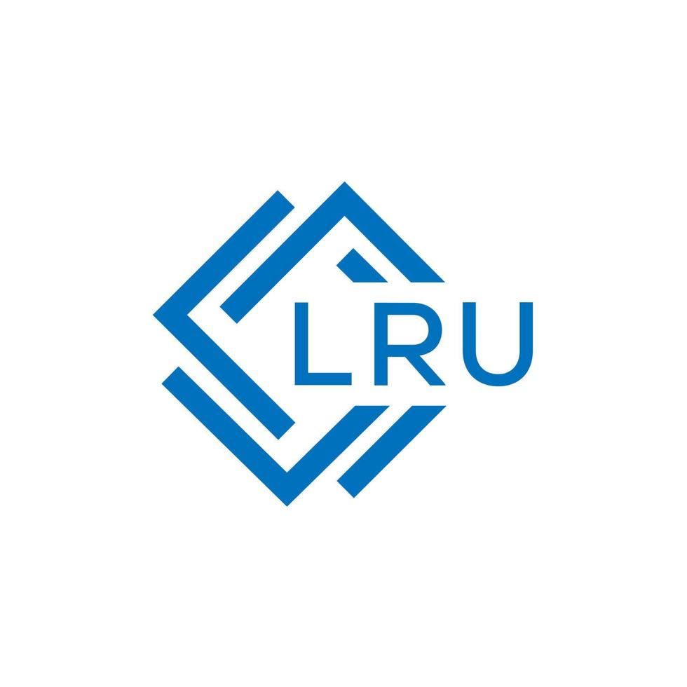 LRU letter design.LRU letter logo design on white background. LRU creative circle letter logo concept. LRU letter design. vector