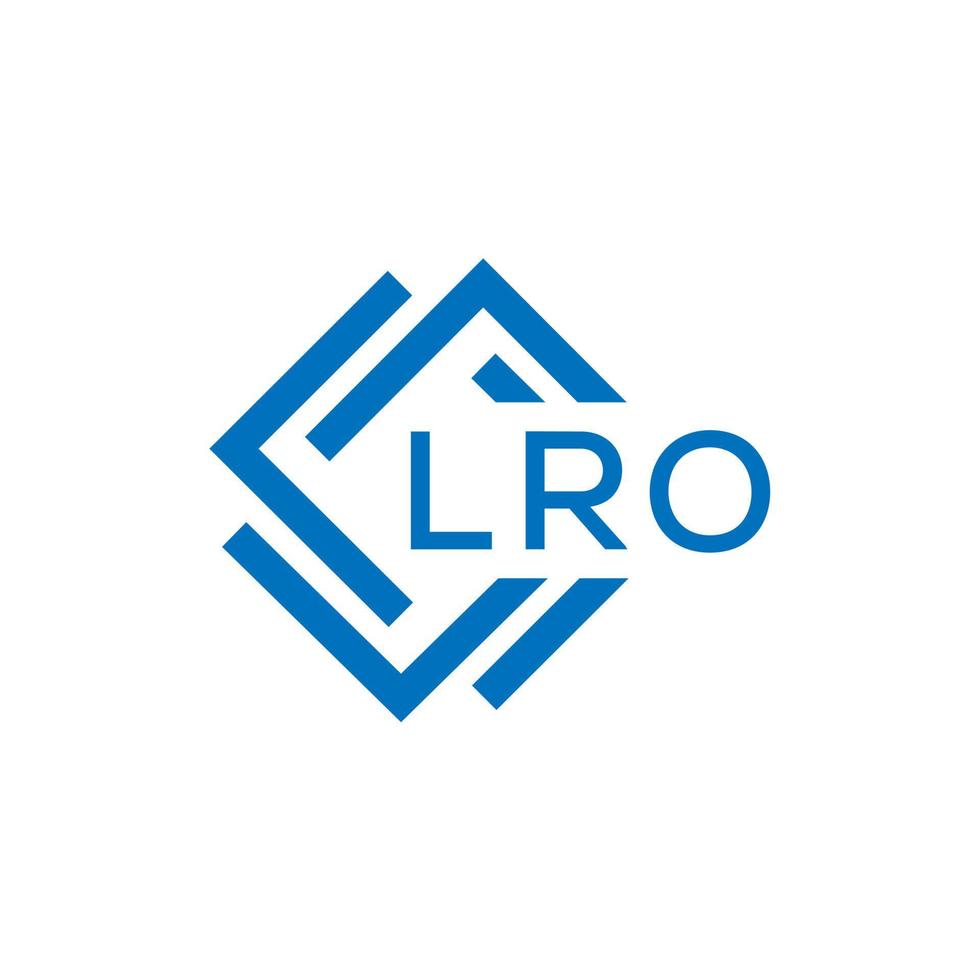 LRO letter logo design on white background. LRO creative circle letter logo concept. LRO letter design. vector