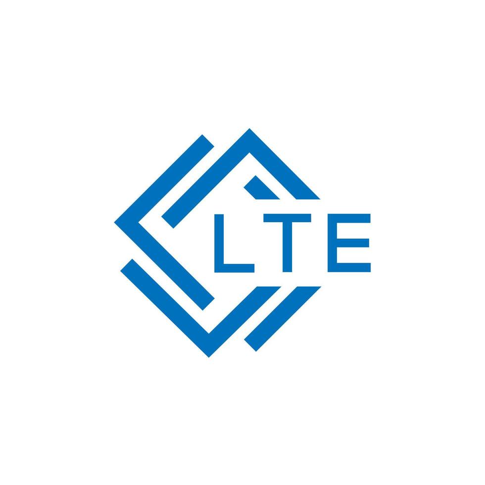 LTE letter logo design on white background. LTE creative circle letter logo concept. LTE letter design. vector