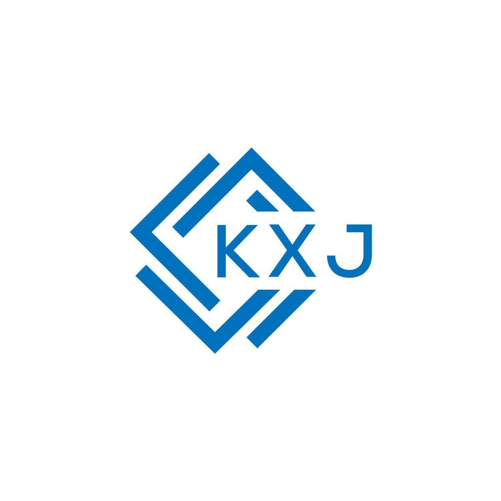 kxj letra logo diseño en blanco antecedentes. kxj creativo circulo letra logo concepto. kxj letra diseño. vector