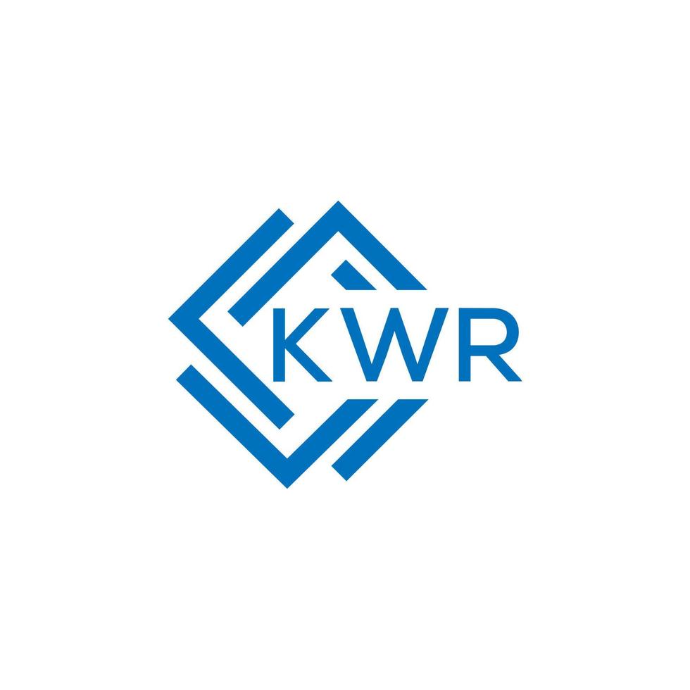 KWR letter logo design on white background. KWR creative circle letter logo concept. KWR letter design.KWR letter logo design on white background. KWR c vector