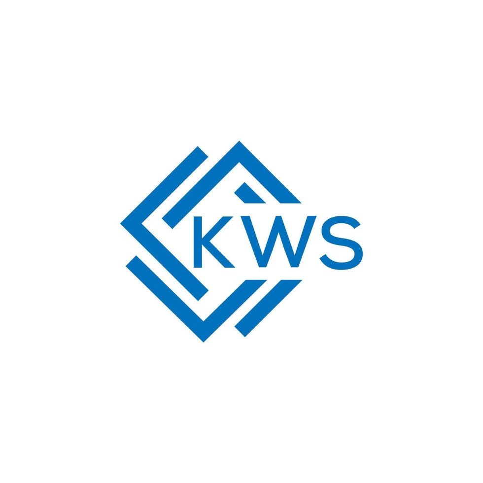 kws letra logo diseño en blanco antecedentes. kws creativo circulo letra logo concepto. kws letra diseño. vector