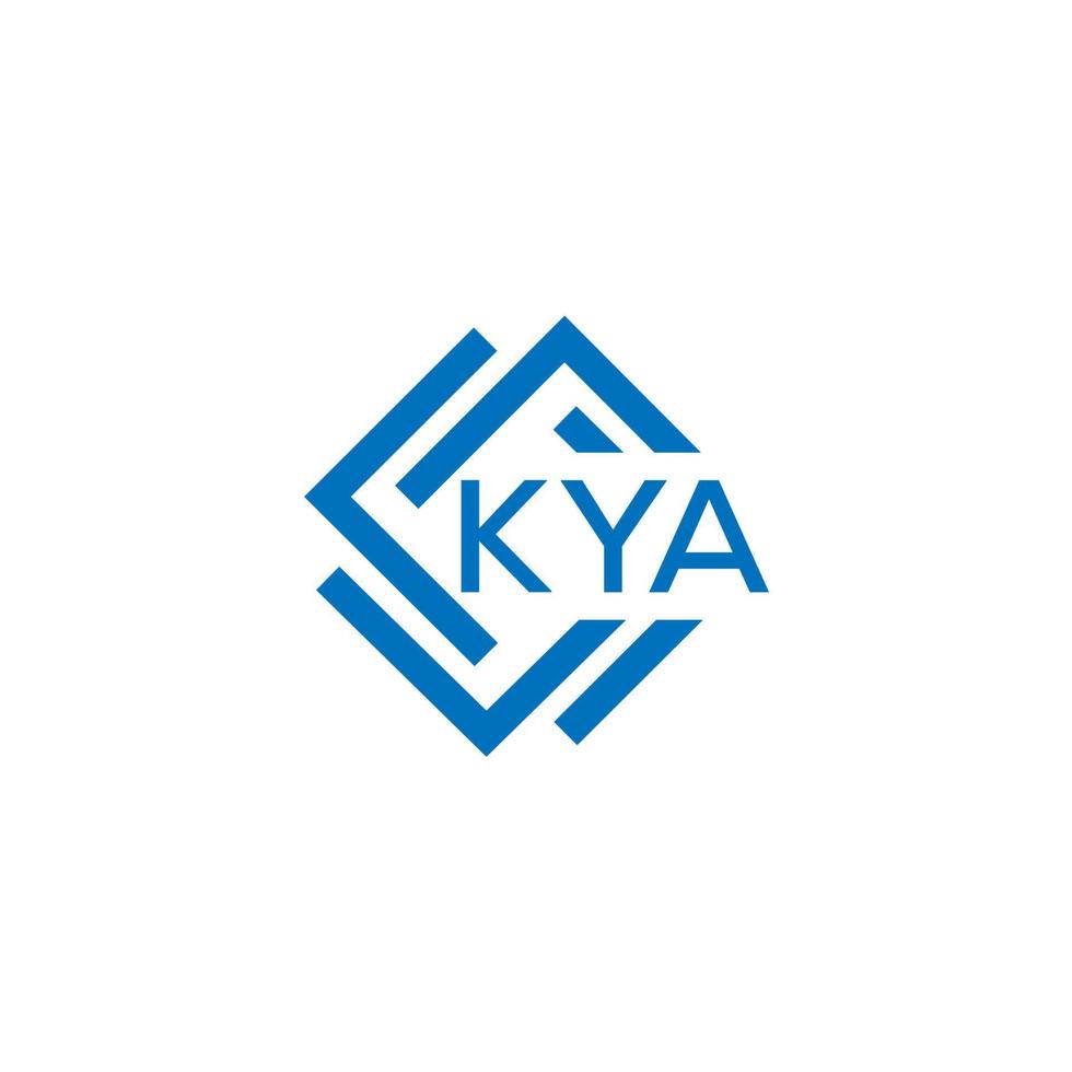 KYA letter logo design on white background. KYA creative circle letter logo concept. KYA letter design. vector