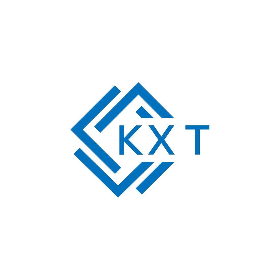 KXT letter logo design on white background. KXT creative circle letter logo concept. KXT letter design. vector