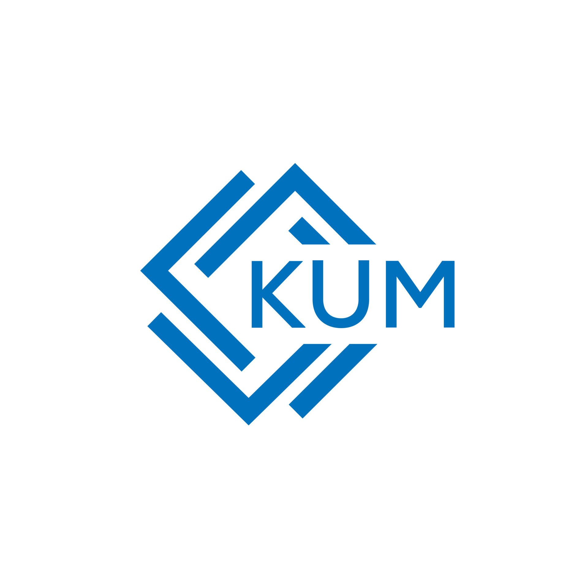 KUM letter logo design on white background. KUM creative circle letter ...
