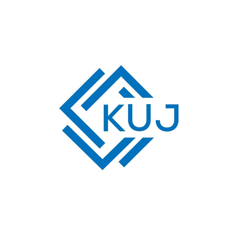 kuj letra logo diseño en blanco antecedentes. kuj creativo circulo letra logo concepto. kuj letra diseño. vector