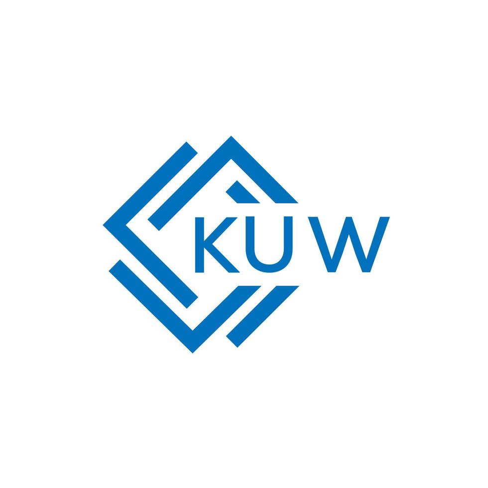 KUW letter logo design on white background. KUW creative circle letter logo concept. KUW letter design. vector