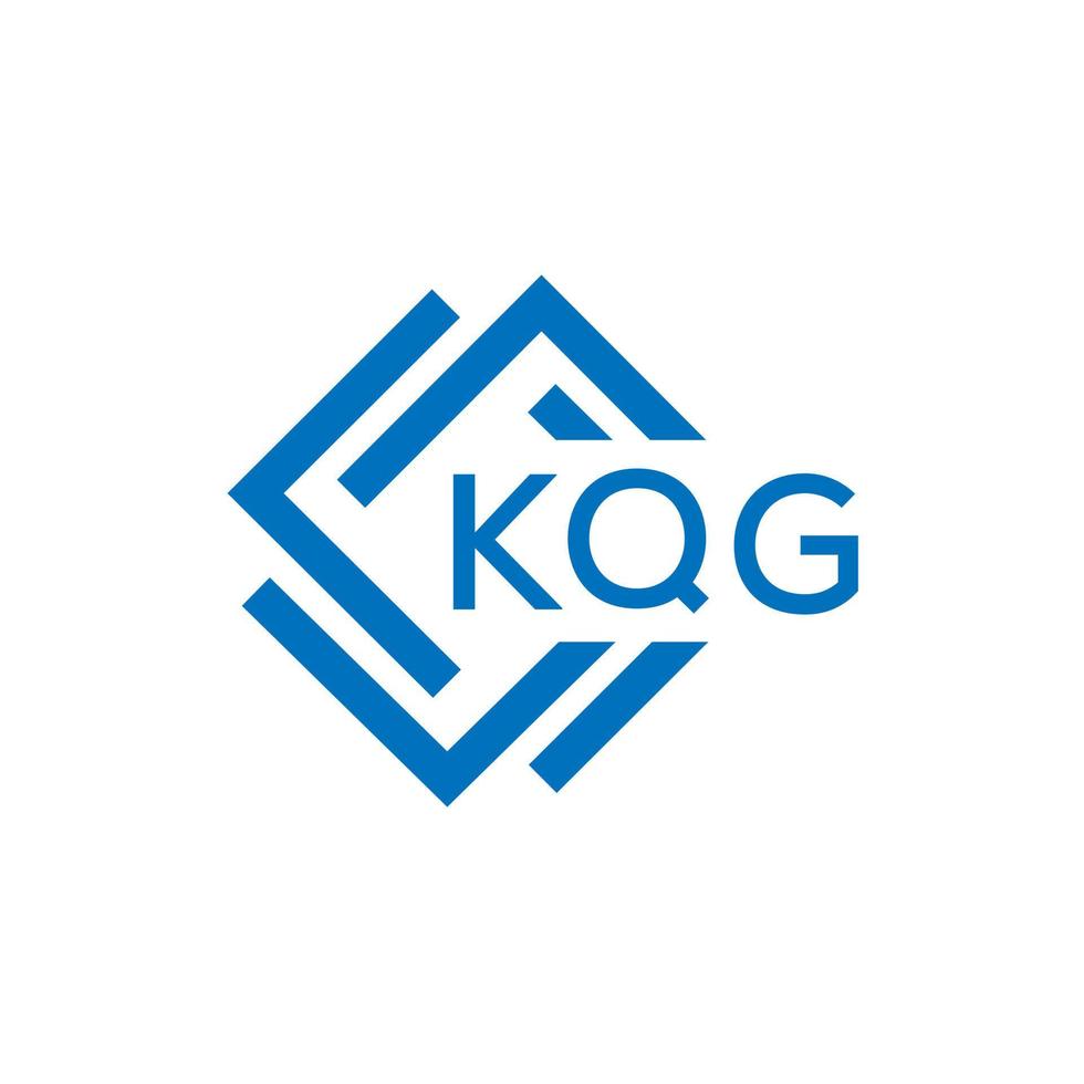 KQG letter logo design on white background. KQG creative circle letter logo concept. KQG letter design. vector