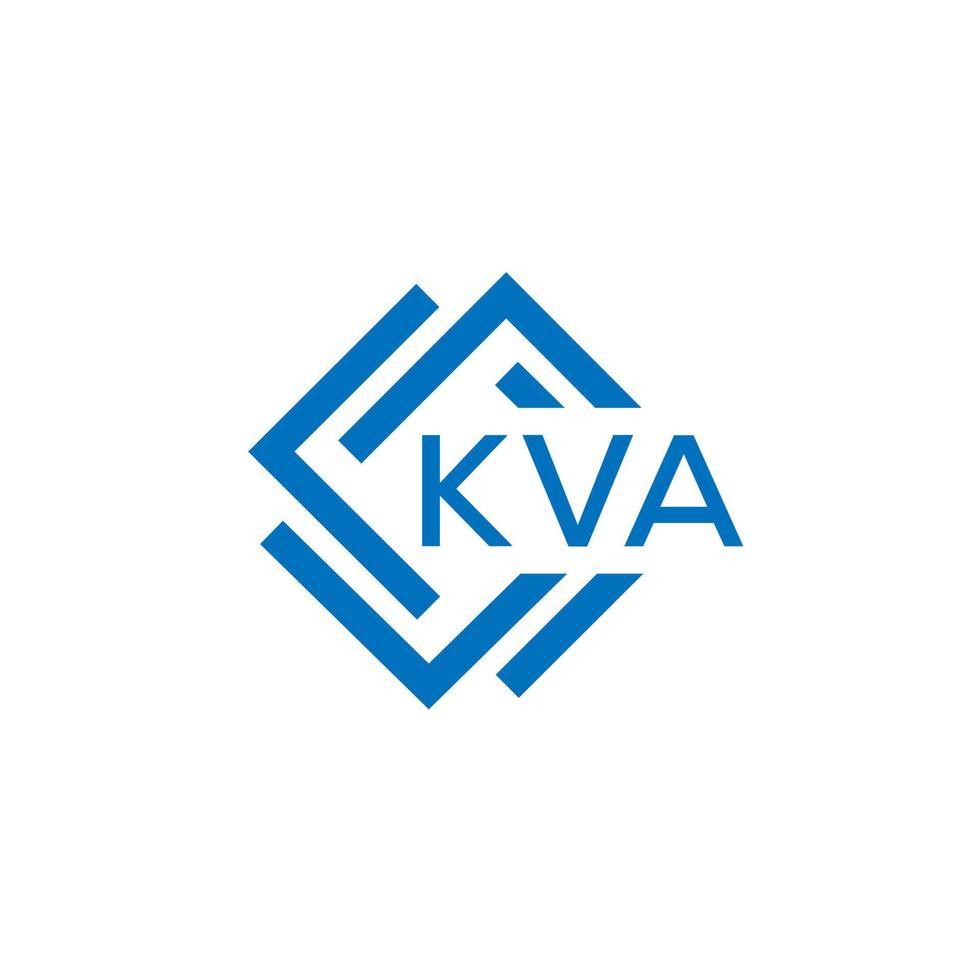 KVA letter logo design on white background. KVA creative circle letter logo concept. KVA letter design. vector