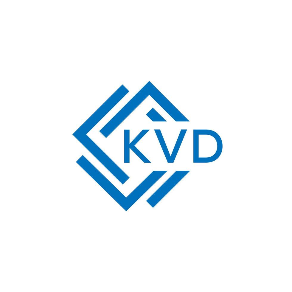 kvd letra logo diseño en blanco antecedentes. kvd creativo circulo letra logo concepto. kvd letra diseño. vector