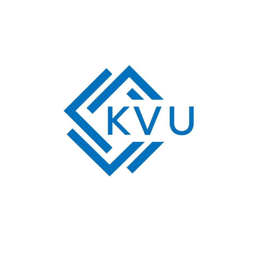 KVU letter logo design on white background. KVU creative circle letter logo concept. KVU letter design. vector