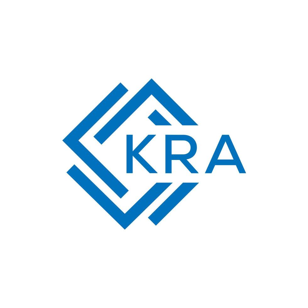 kra letra logo diseño en blanco antecedentes. kra creativo circulo letra logo concepto. kra letra diseño. vector