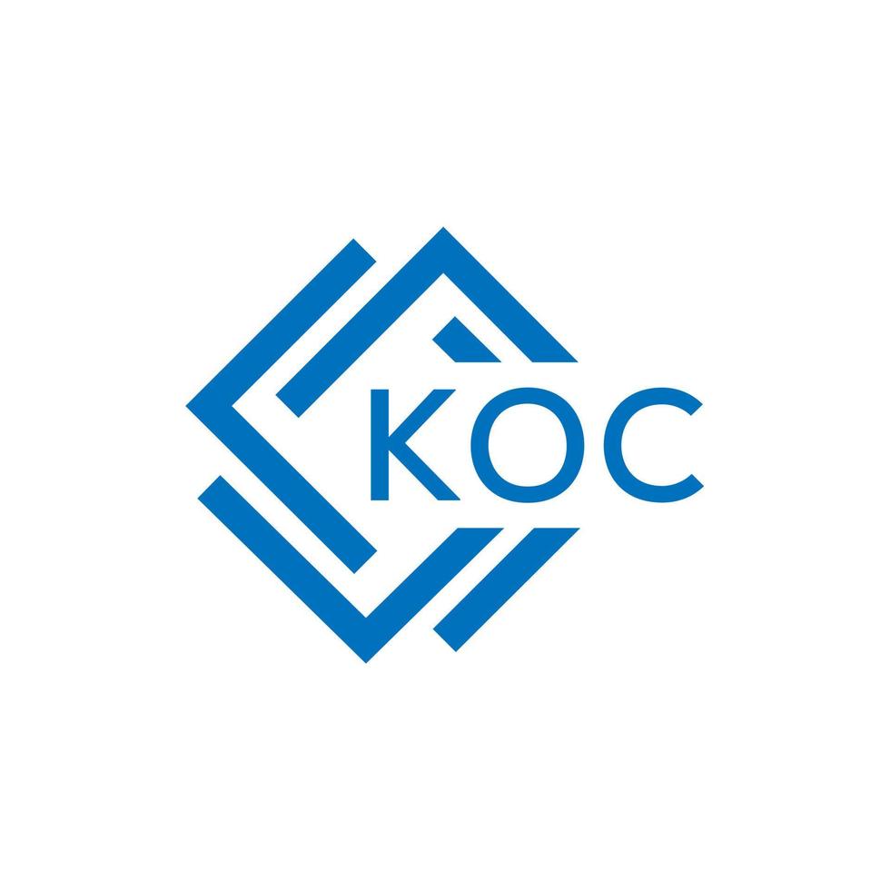 koc letra logo diseño en blanco antecedentes. koc creativo circulo letra logo concepto. koc letra diseño. vector