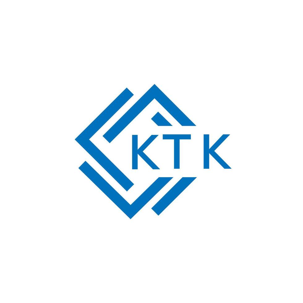 KTK letter logo design on white background. KTK creative circle letter logo concept. KTK letter design. vector