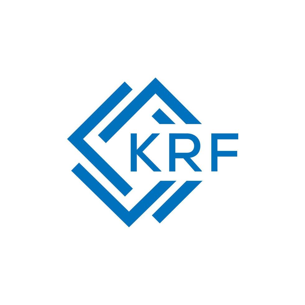 KRF letter logo design on white background. KRF creative circle letter logo concept. KRF letter design. vector