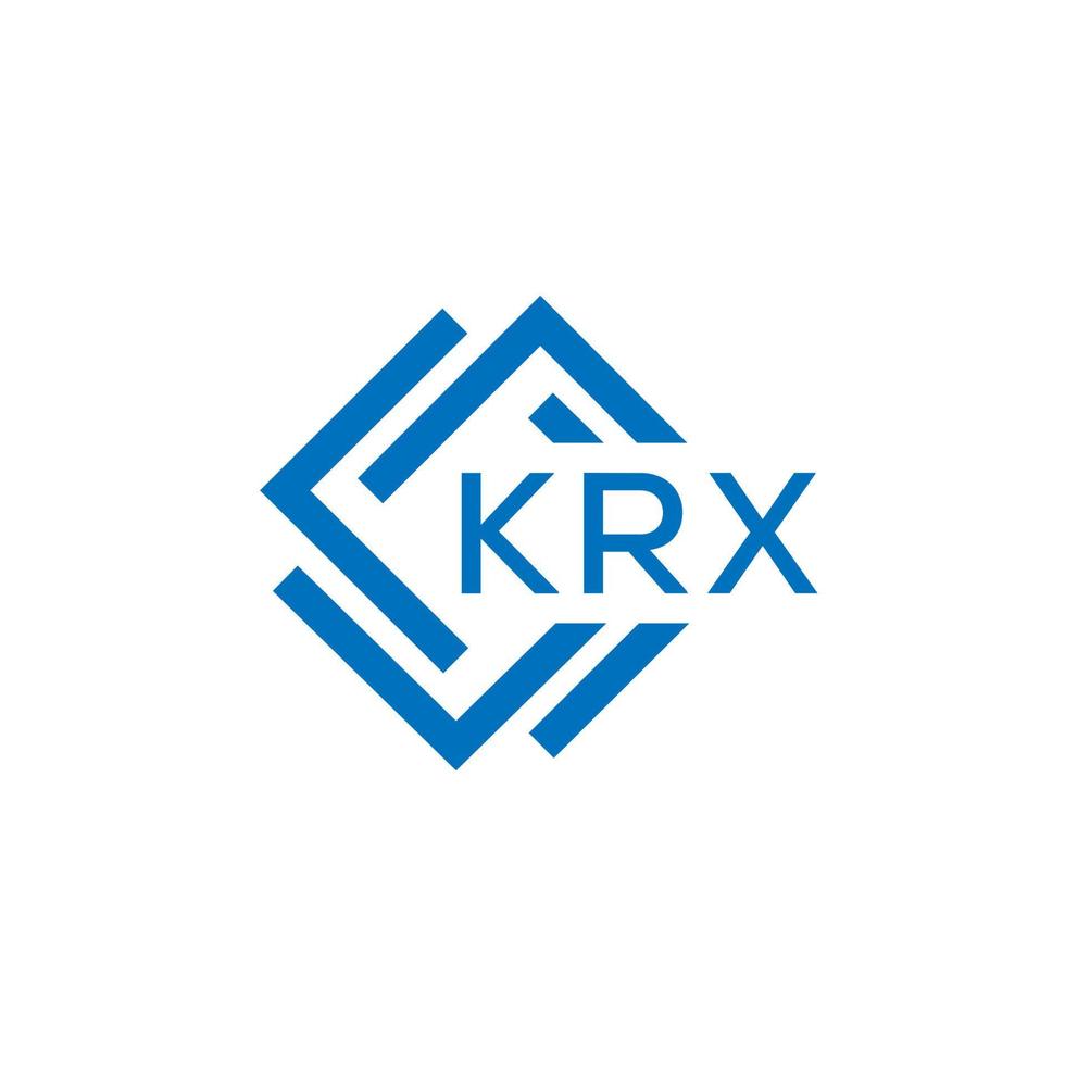 KRX letter logo design on white background. KRX creative circle letter logo concept. KRX letter design. vector